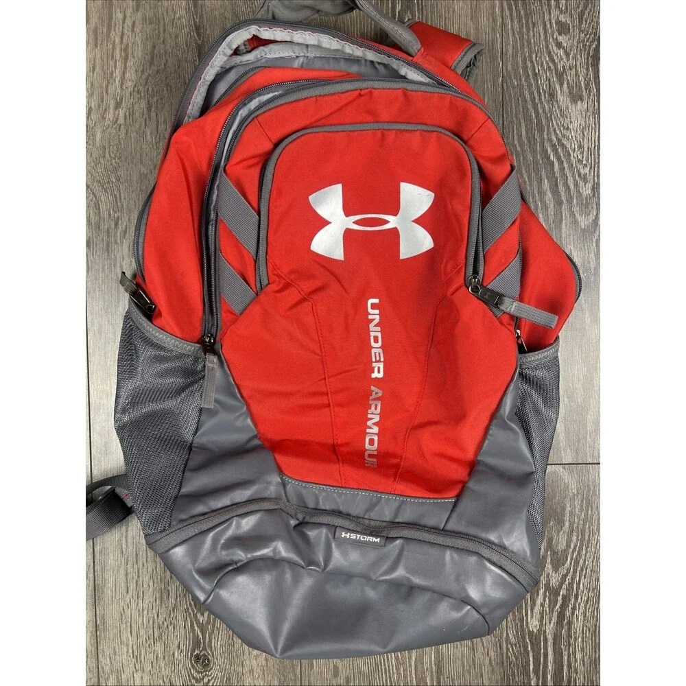 Under Armour Storm Gray And Red Backpack